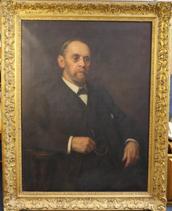 Robert Edward Morrison (1852-1925) Portrait of William Henry Nicholson (b.1837) 40 x 30in.